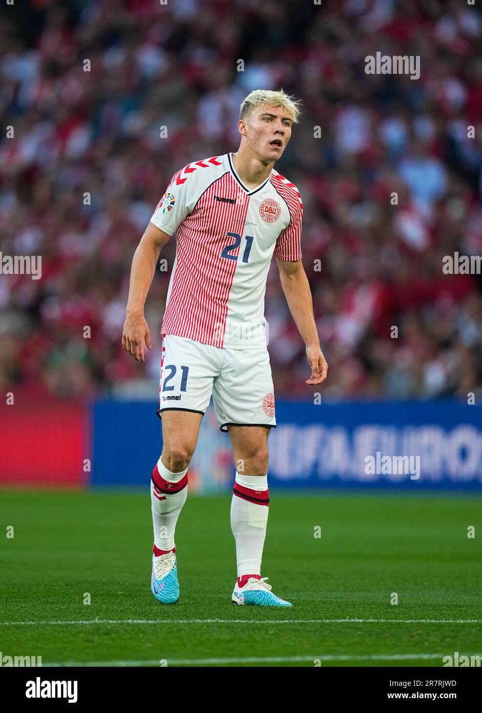 Parken, Copenhagen, Denmark. 16th June, 2023. Rasmus Hoejlund (Denmark ...