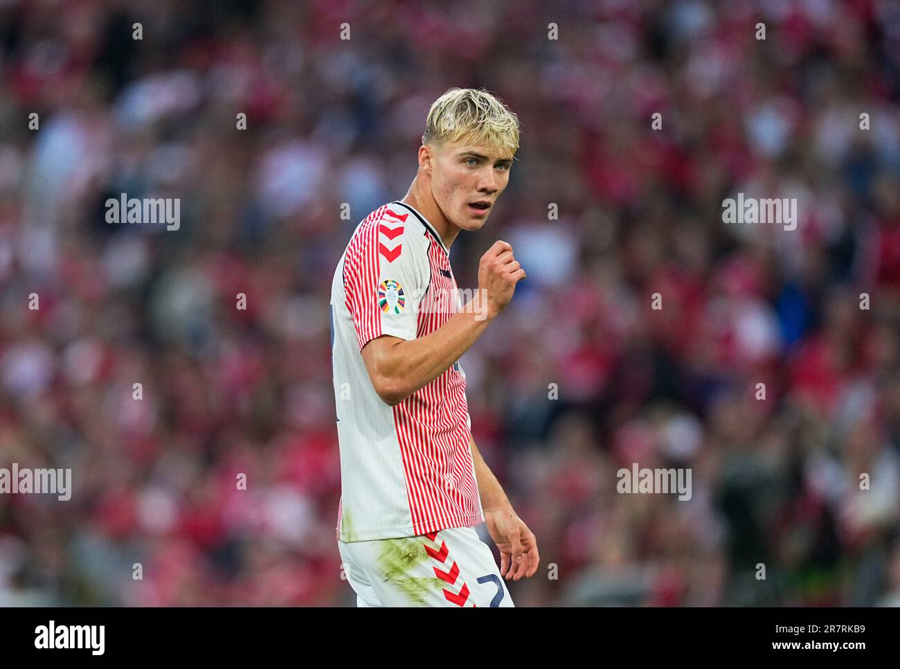 Parken, Copenhagen, Denmark. 16th June, 2023. Rasmus Hoejlund (Denmark ...