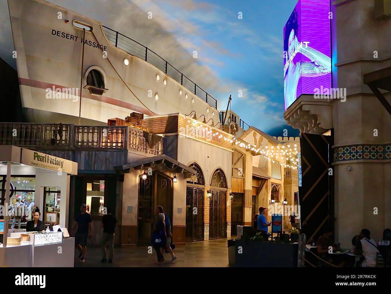 Fake ship Desert Passage at the Oyster bay restaurant in the shopping