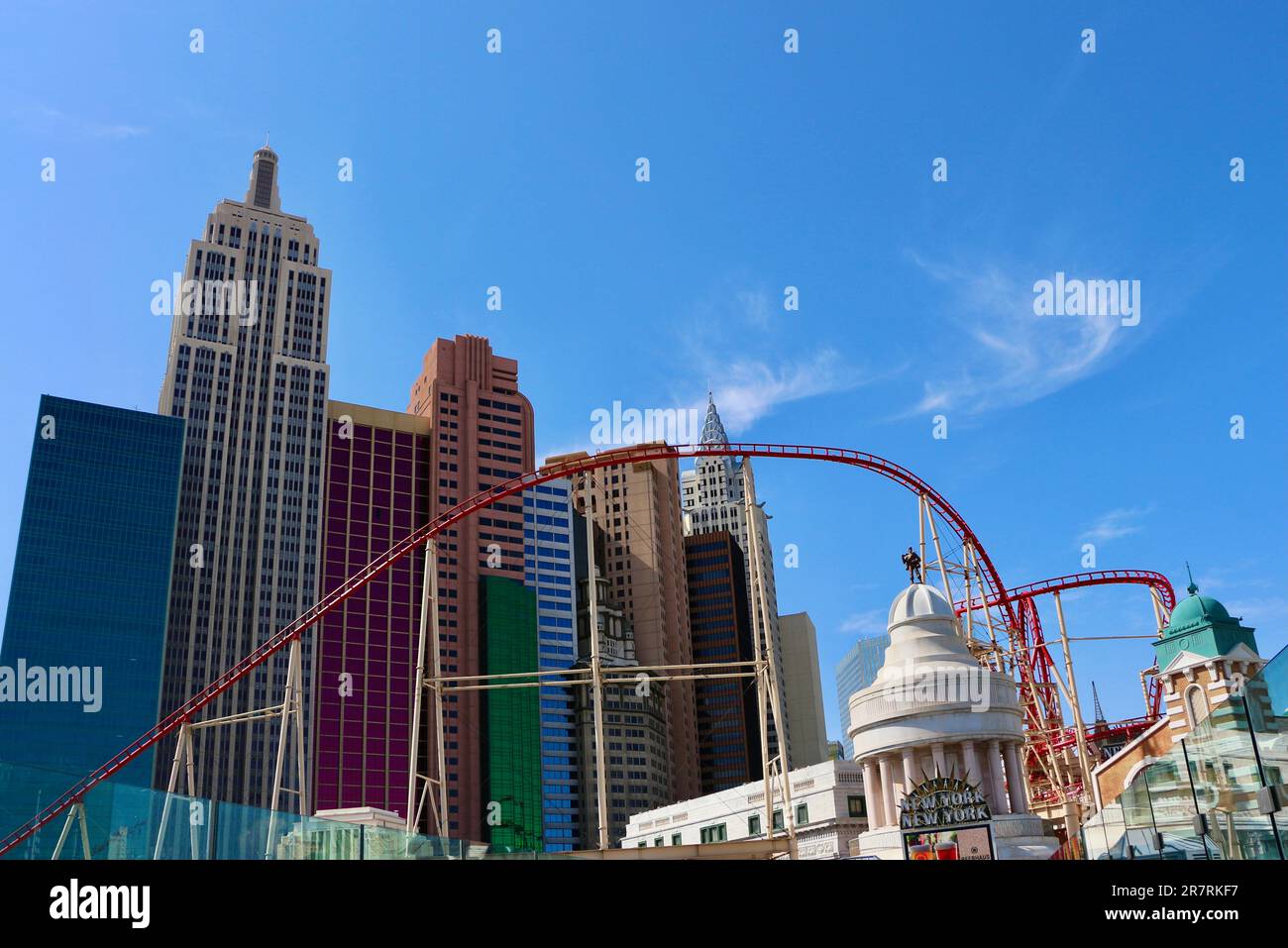 Las Vegas, Nevada. Roller Coaster at the New York New York Hotel and Casino  Stock Photo - Alamy