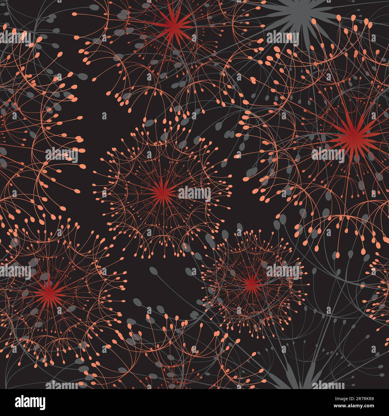 Abstract colorful dandelion seamless pattern Stock Vector Image & Art ...