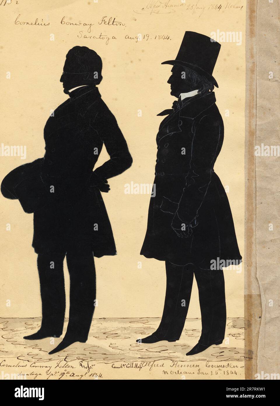 Cornelius Felton and Alfred Hennen 1844 Stock Photo