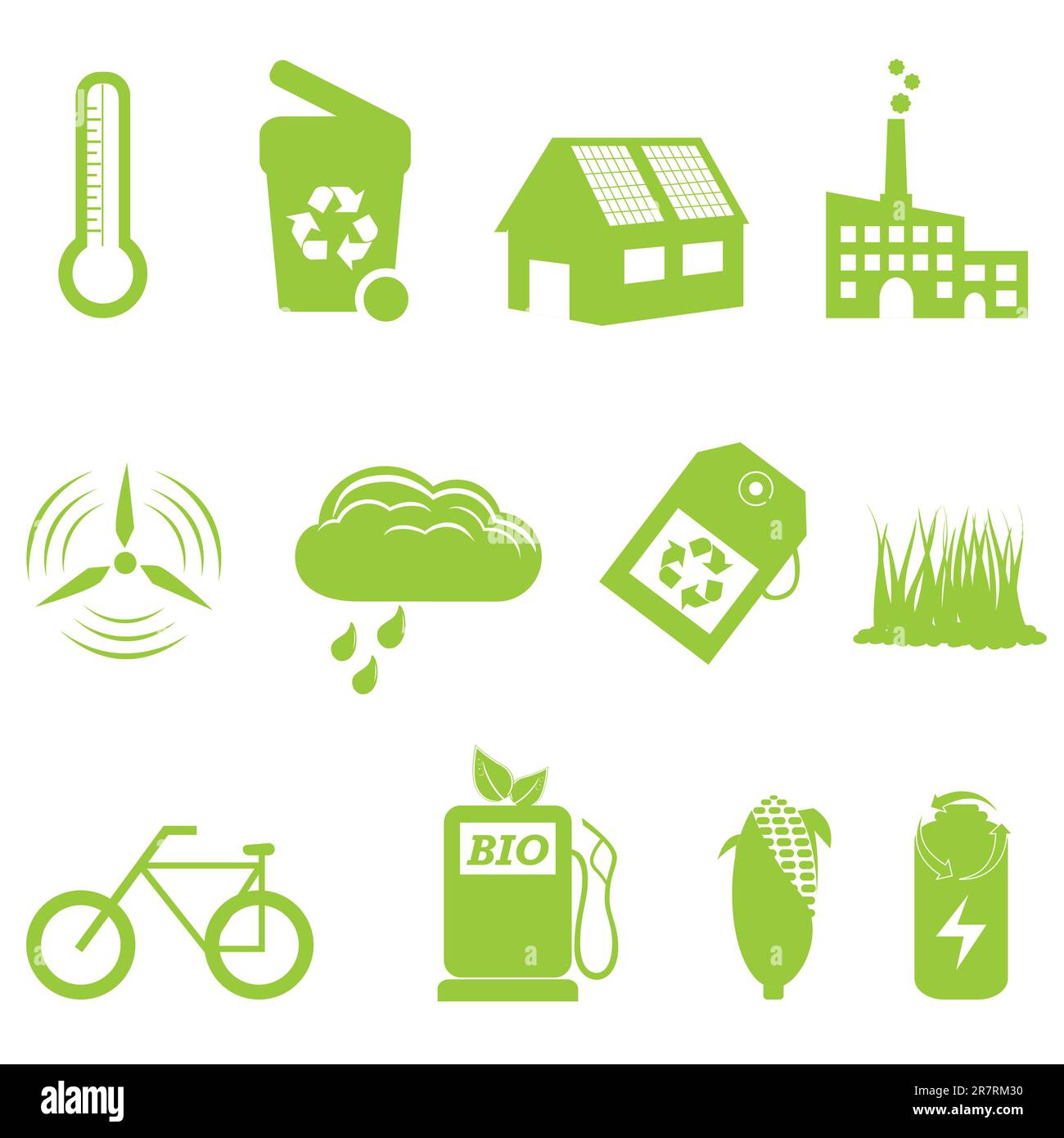 Eco and recycling related icon set Stock Vector