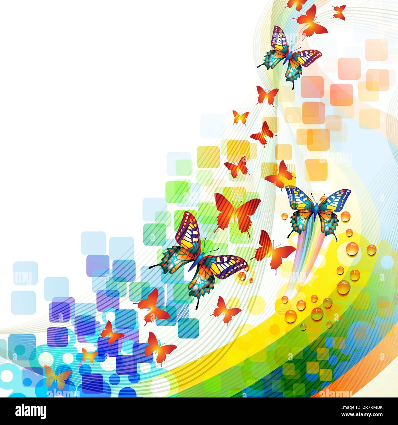 Colorful background with butterfly Stock Vector Image & Art - Alamy