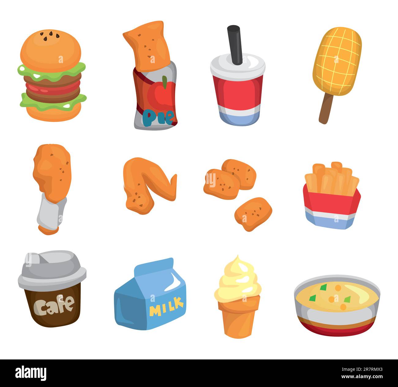 cartoon fast food icon Stock Vector Image & Art - Alamy