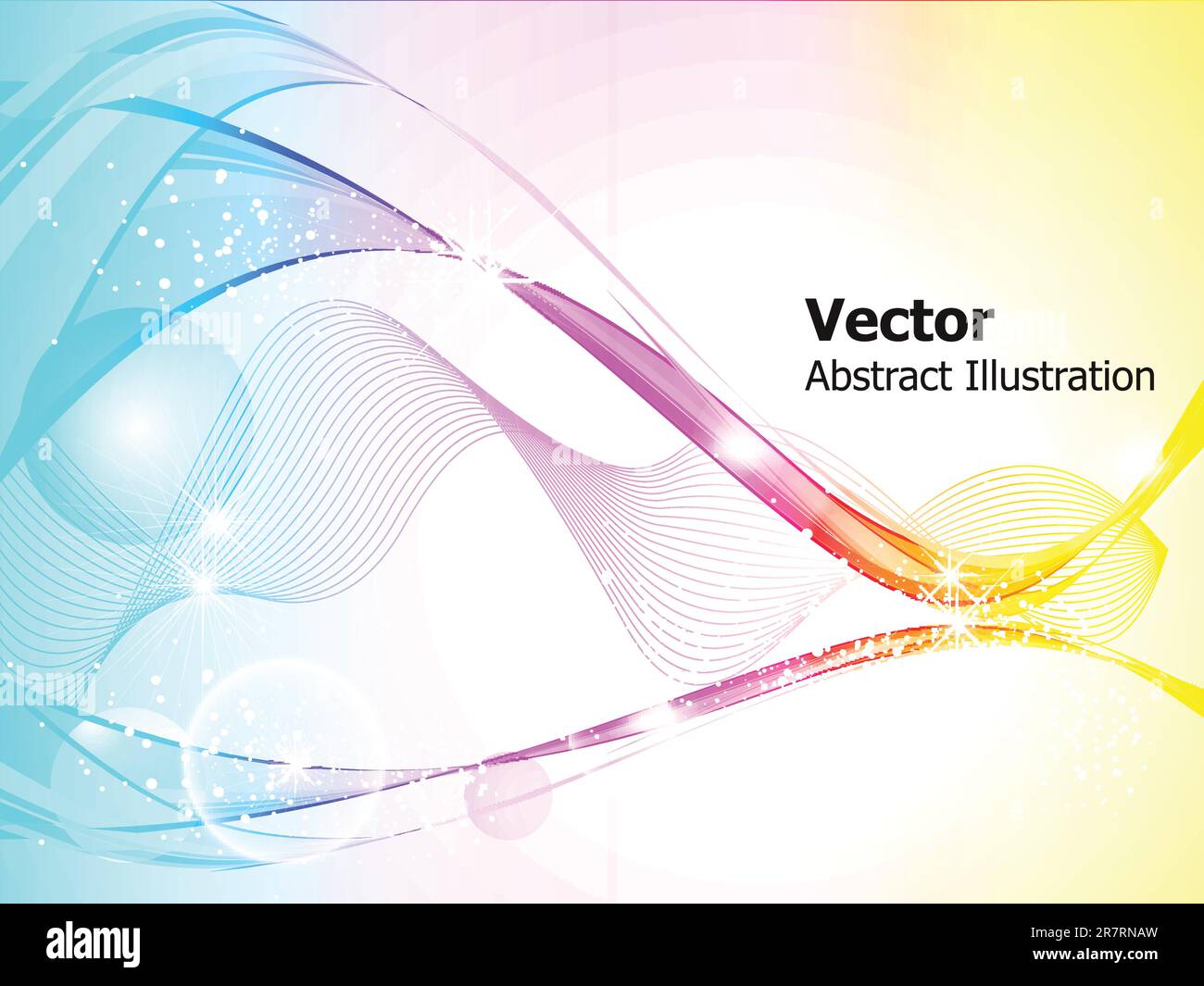 abstract colorful rainbow shiny wave background vector illustration ...