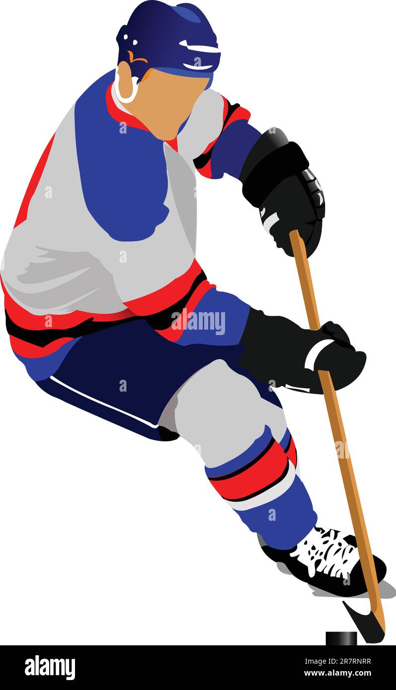 Ice hockey players. Vector illustration Stock Vector Image & Art Alamy