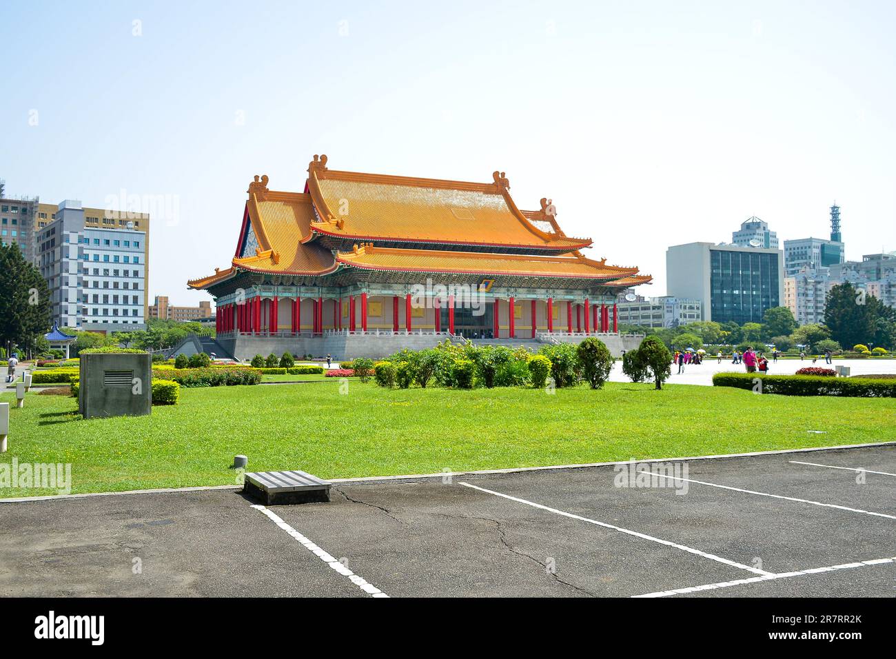National Theater at Liberty Square in the area of Chiang Kai-shek Memorial Hall, a very famous tourist destination in Taipei, Taiwan Stock Photo