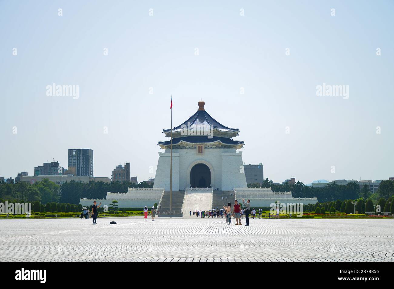 Chiang Kai-Shek Memorial Hall in Taipei, one of the most popular travel destination among tourists visiting Taiwan. Stock Photo