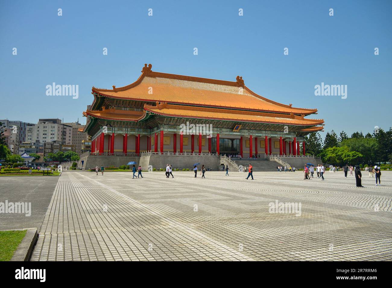 National Concert Hall at Liberty Square in the area of Chiang Kai-shek Memorial Hall, a very famous tourist destination in Taipei, Taiwan Stock Photo