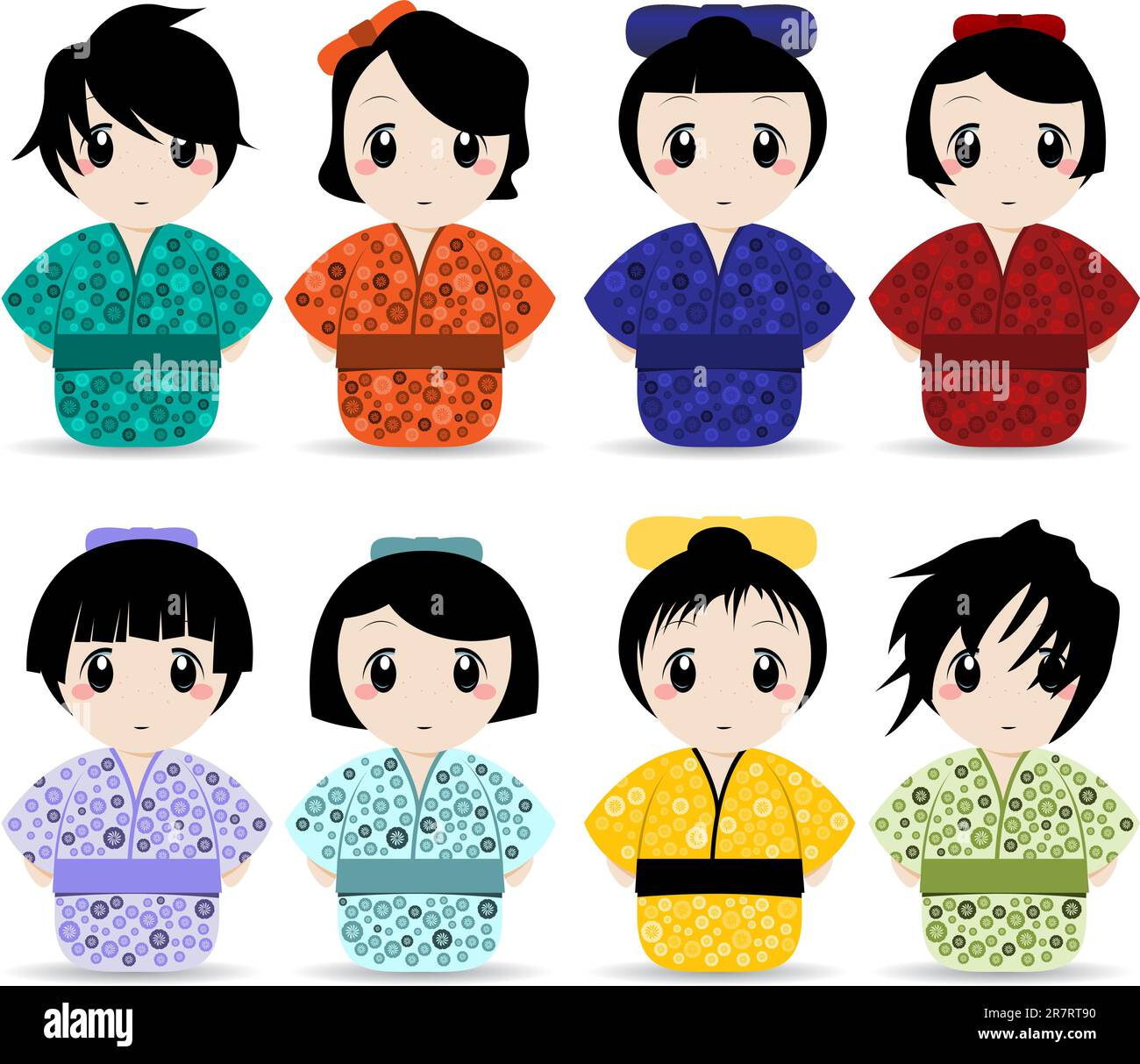 vector set of geisha illustrations Stock Vector Image & Art - Alamy