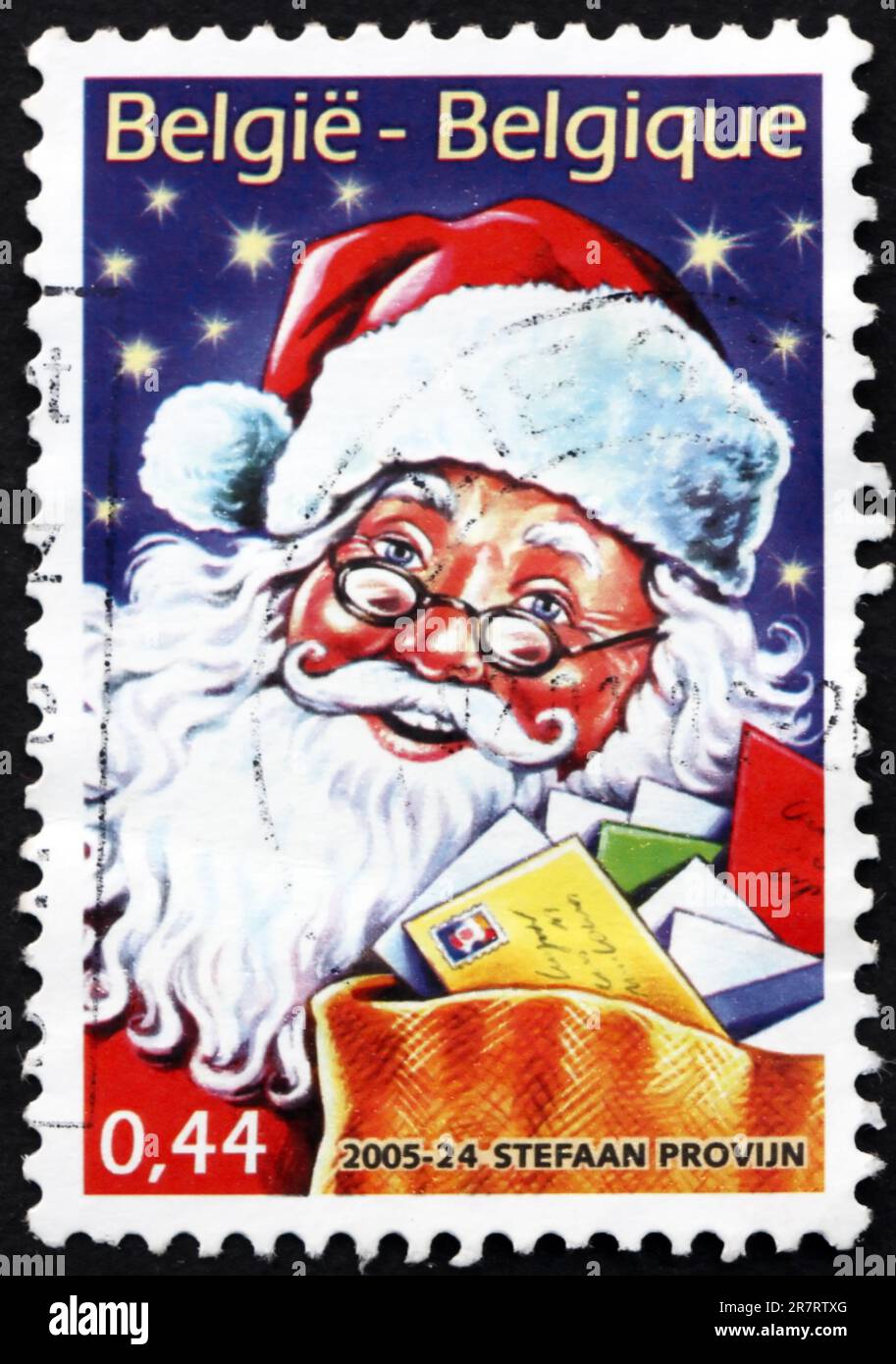 BELGIUM CIRCA 2005 a stamp printed in Belgium shows Santa Claus