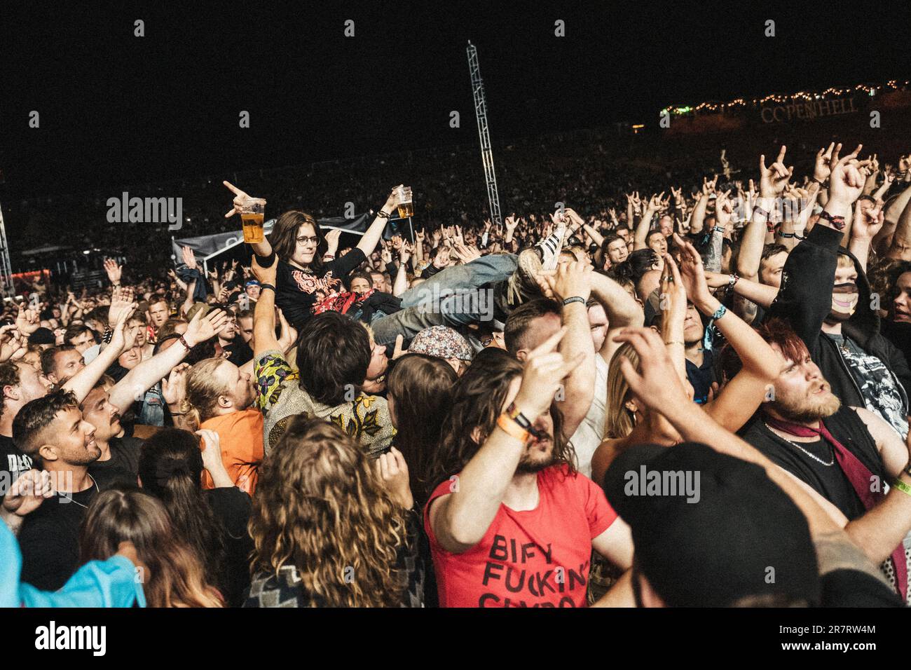 Copenhagen, Denmark. 16th June, 2023. Festival goers attend a live ...