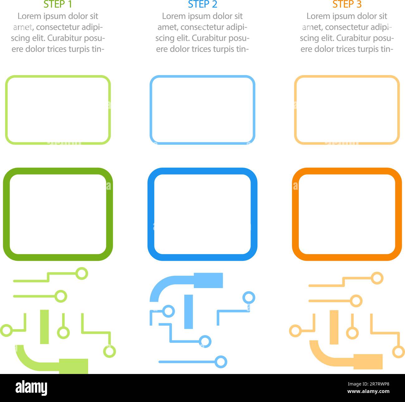 Colourful technology infographic chart design element set Stock Vector ...