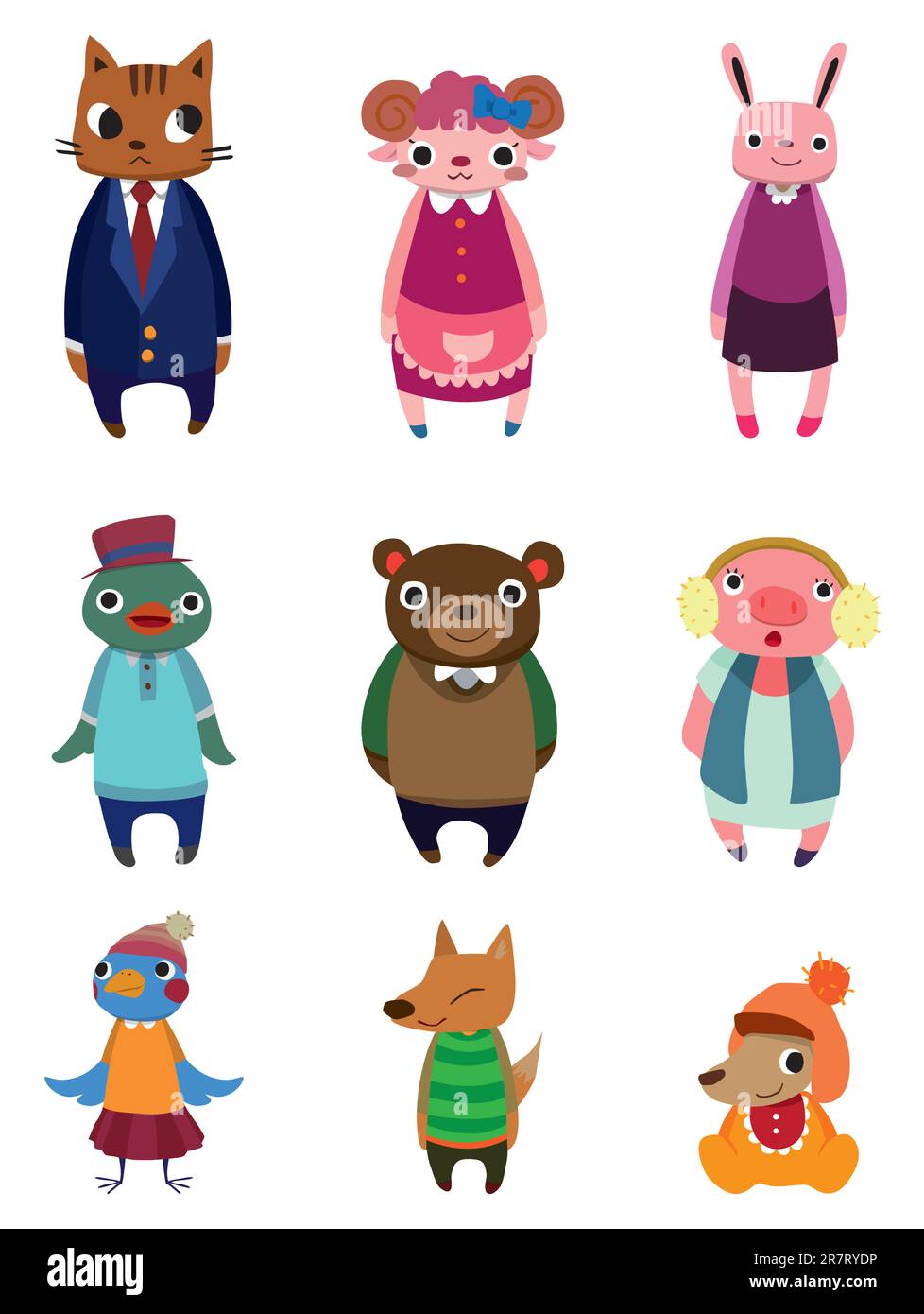 cartoon animal icons Stock Vector Image & Art - Alamy