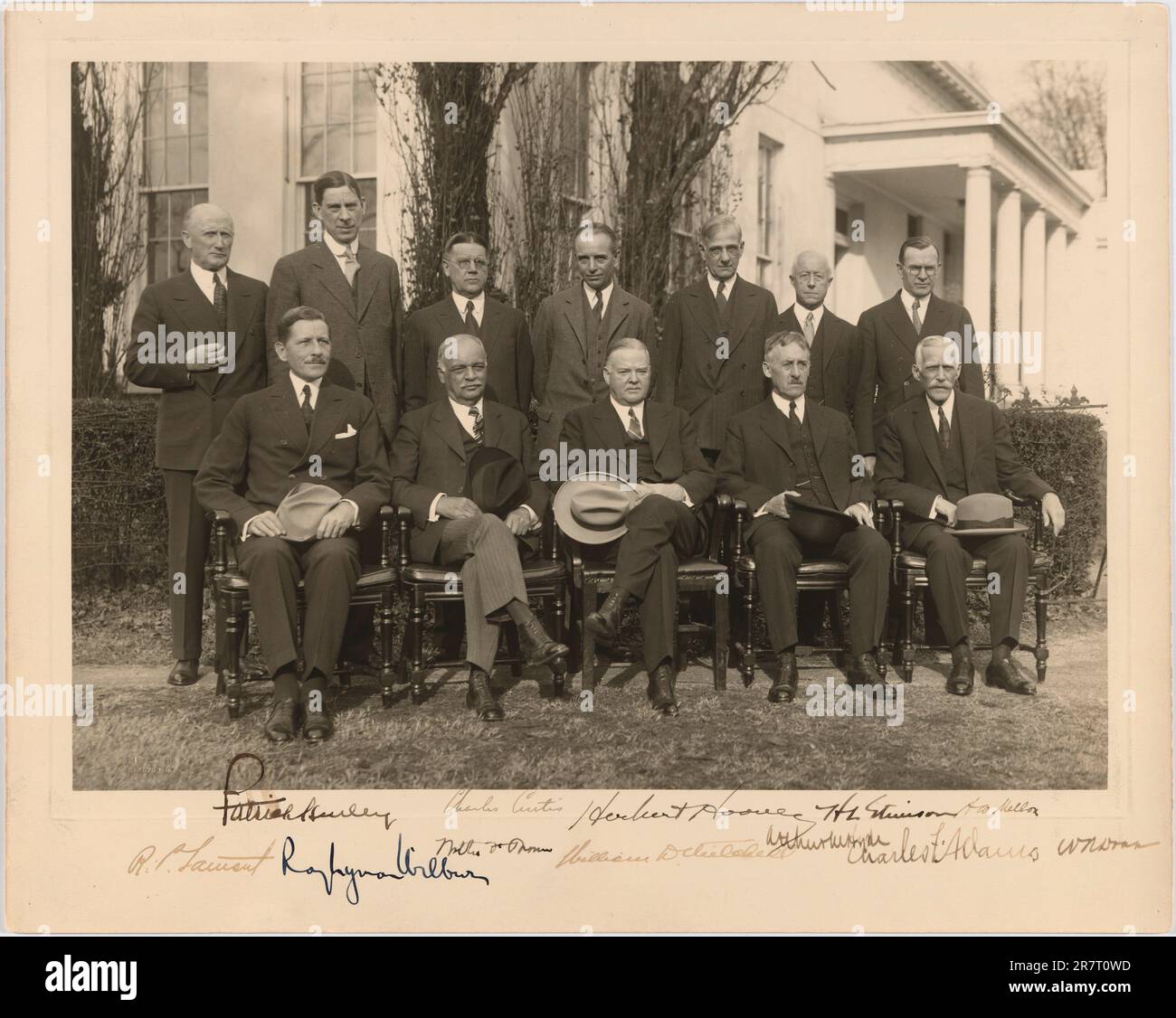 Herbert Hoover and his Cabinet c. 1930 Stock Photo