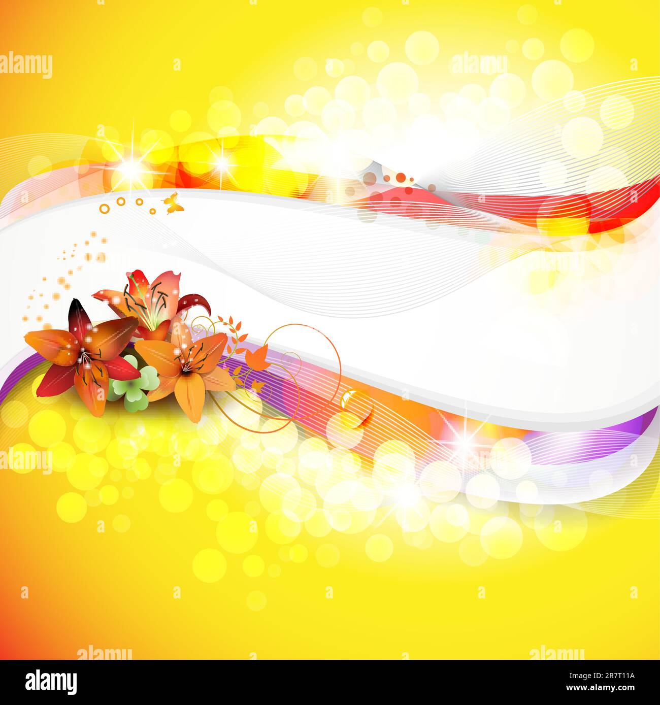 Colorful background with flowers Stock Vector Image & Art - Alamy