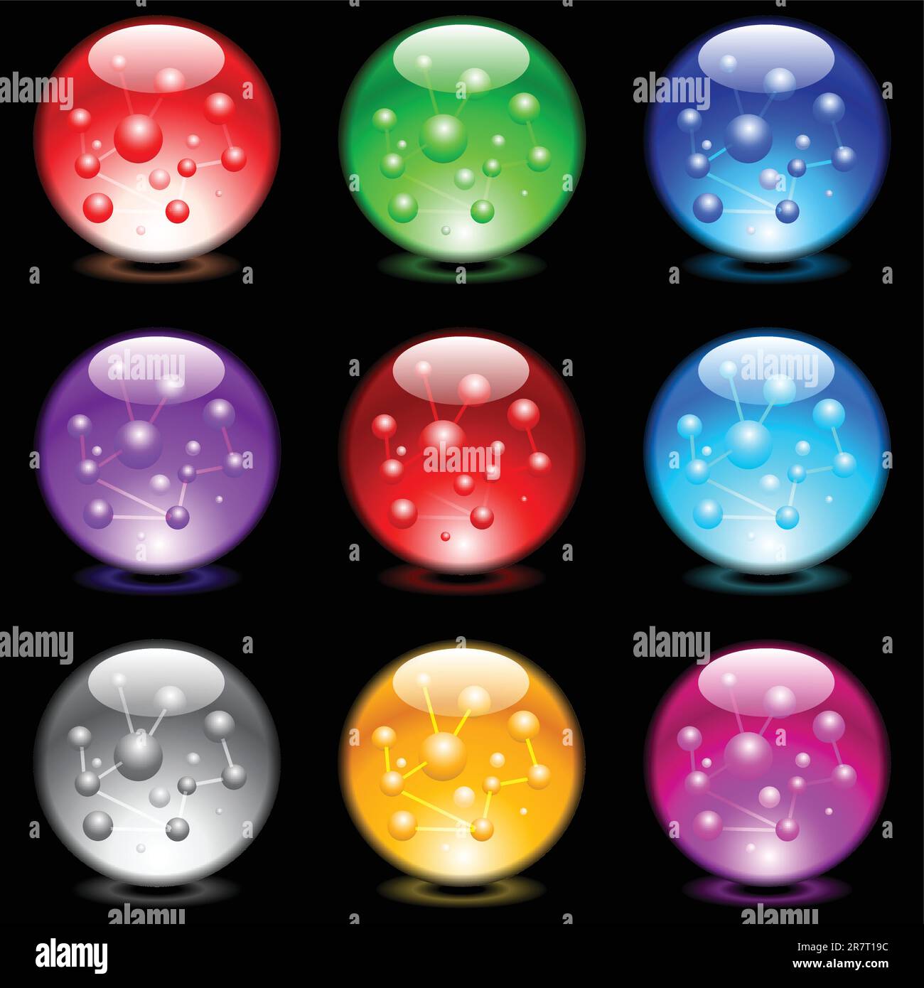 Collection crystal spheres Stock Vector Images - Alamy