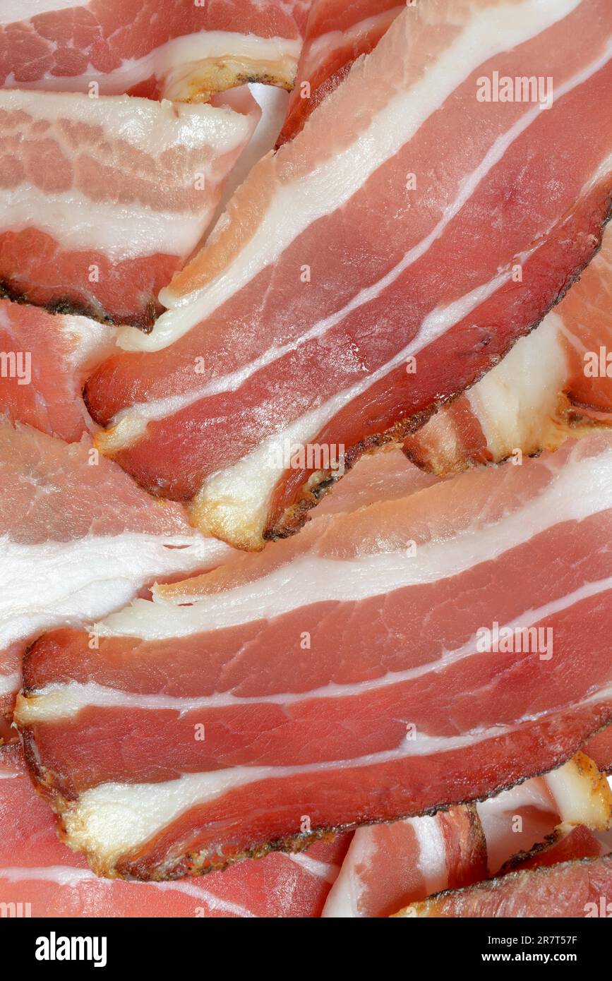 Bacon, bacon strips, breakfast bacon Stock Photo Alamy