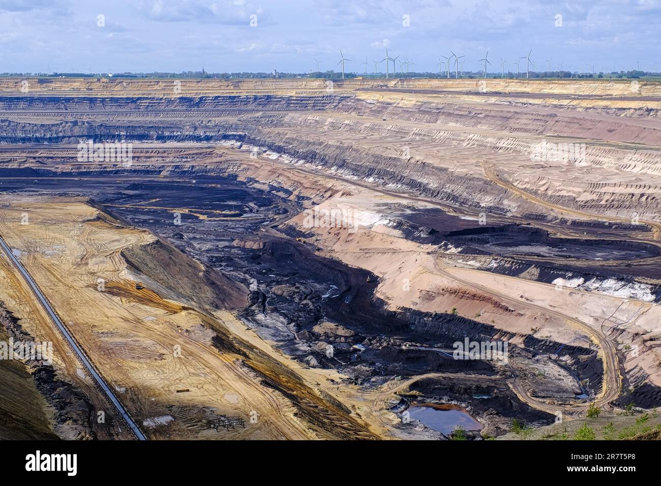 Garzweiler opencast lignite mine, Rhenish lignite mining area, Germany ...