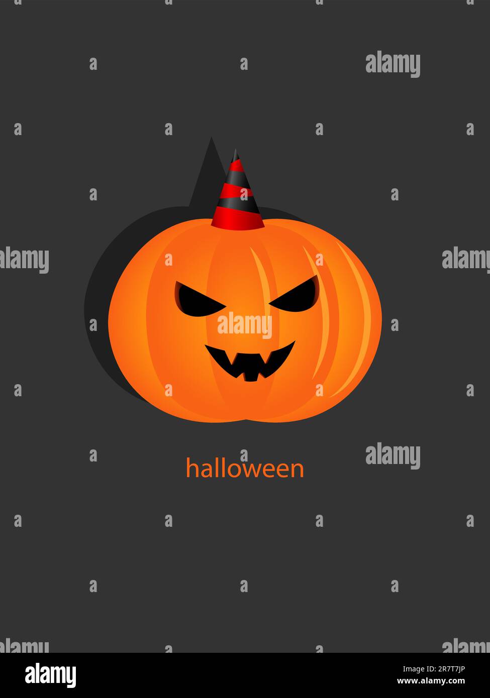 Vector halloween picture with pumpkin Stock Vector Image & Art - Alamy