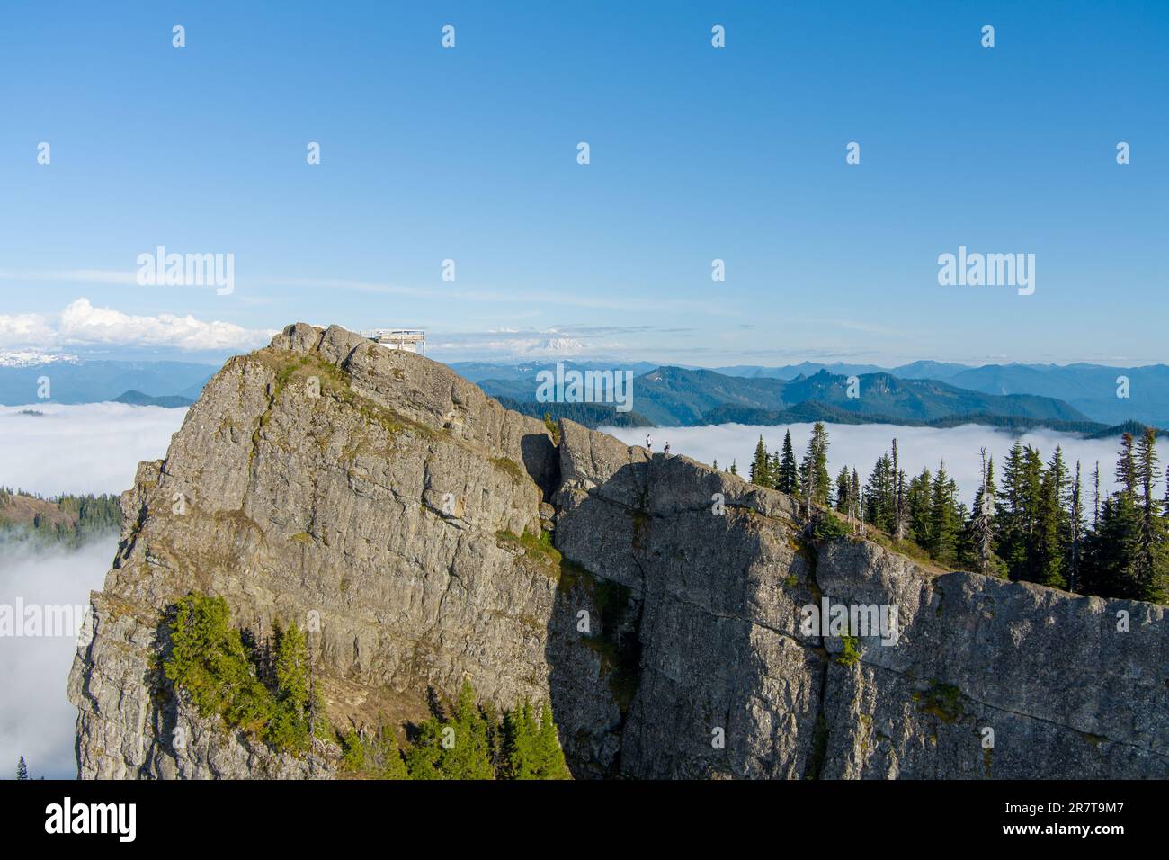 Mount Rainier and the Cascade Mountains of Washington State from High ...
