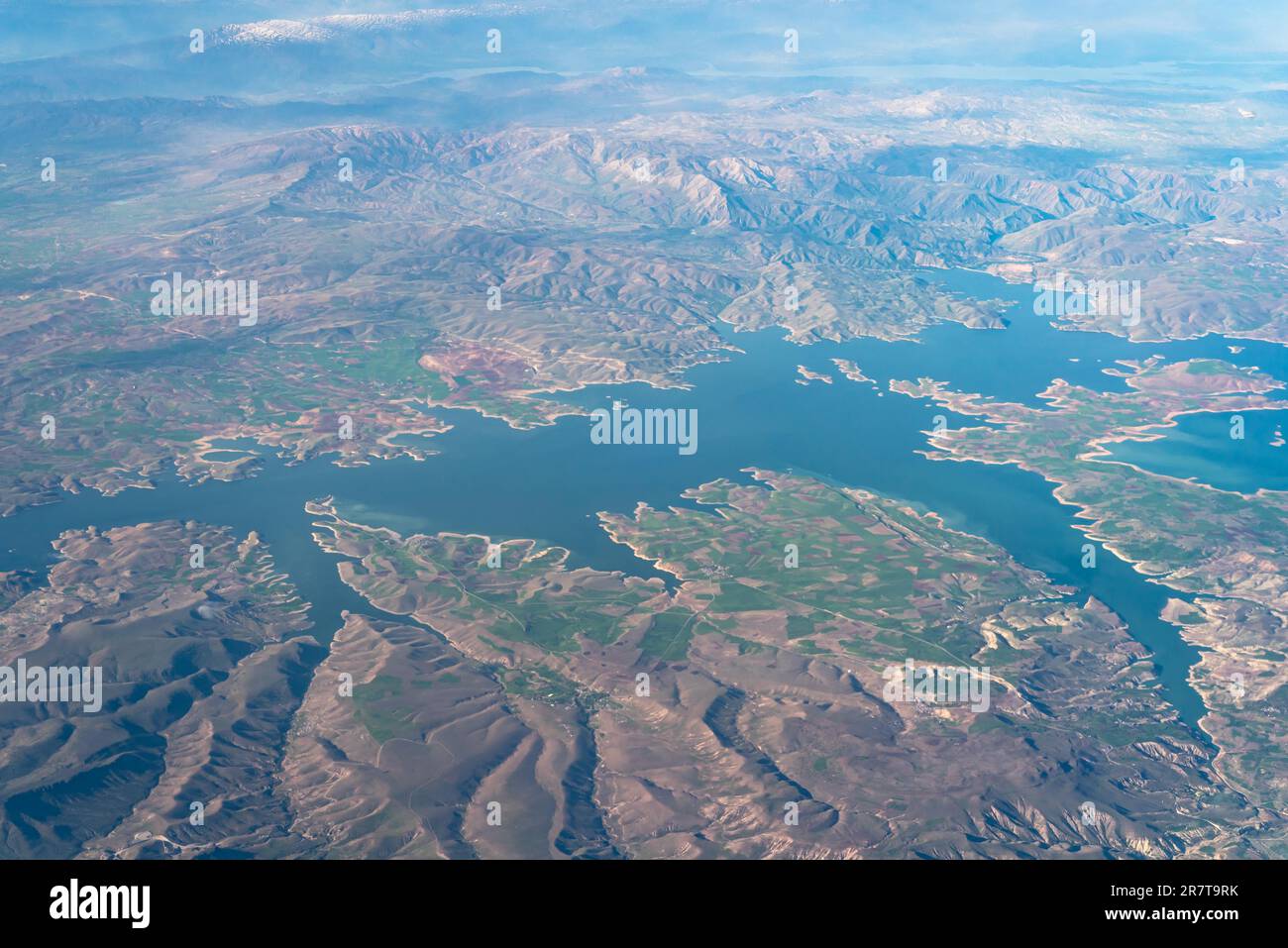 Aerial photo of the Euphrates and the Keban Dam in the east of Turkey