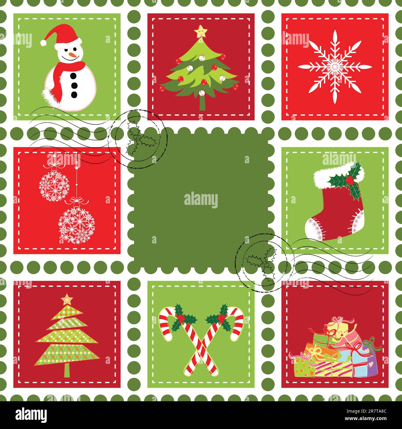 Christmas postage stamp Stock Vector Images - Alamy christmas-postage-stamp-stock-vector-images-alamy