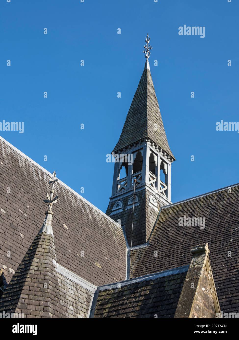 Luss parish church, at Lake Lomond, Scotland, UK Stock Photo
