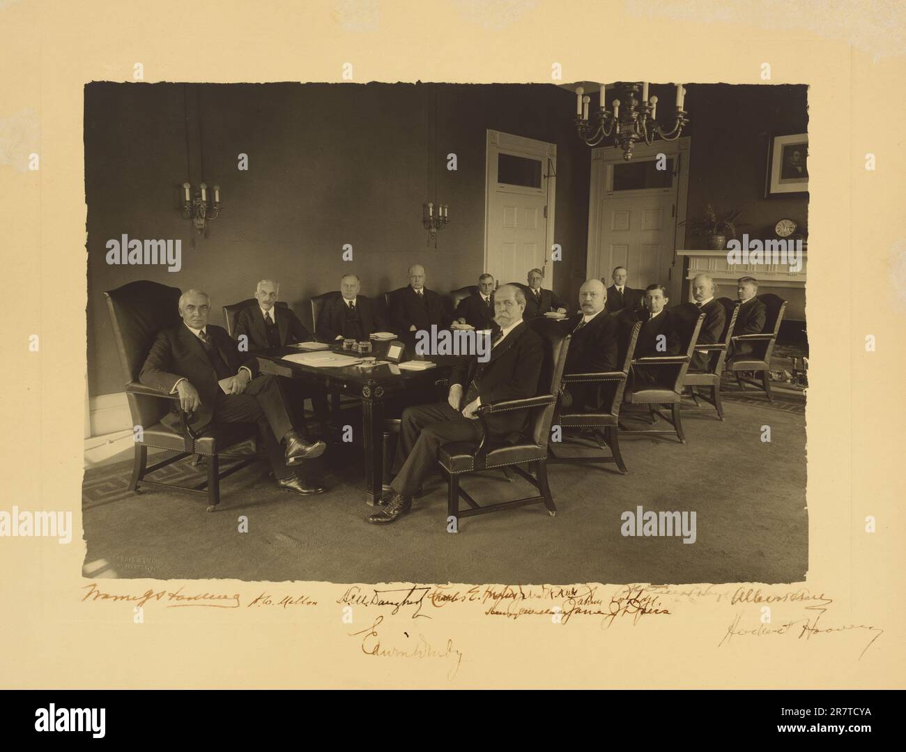 Warren Harding and His Cabinet 1921 Stock Photo