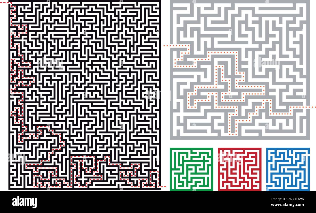 set of labyrinths, vector deign elements Stock Vector Image & Art - Alamy