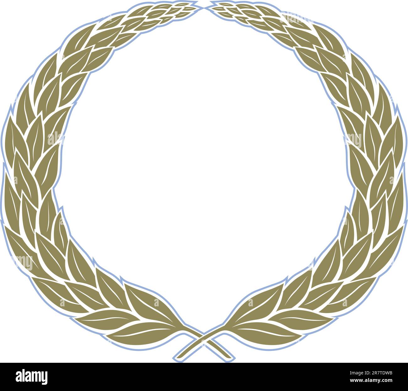 Gold award laurel wreath crown Cut Out Stock Images & Pictures - Alamy