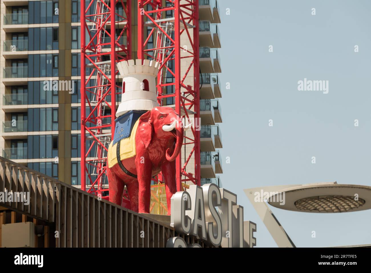 The Elephant and Castle statue, Elephant Road, Southwark, London, SE17