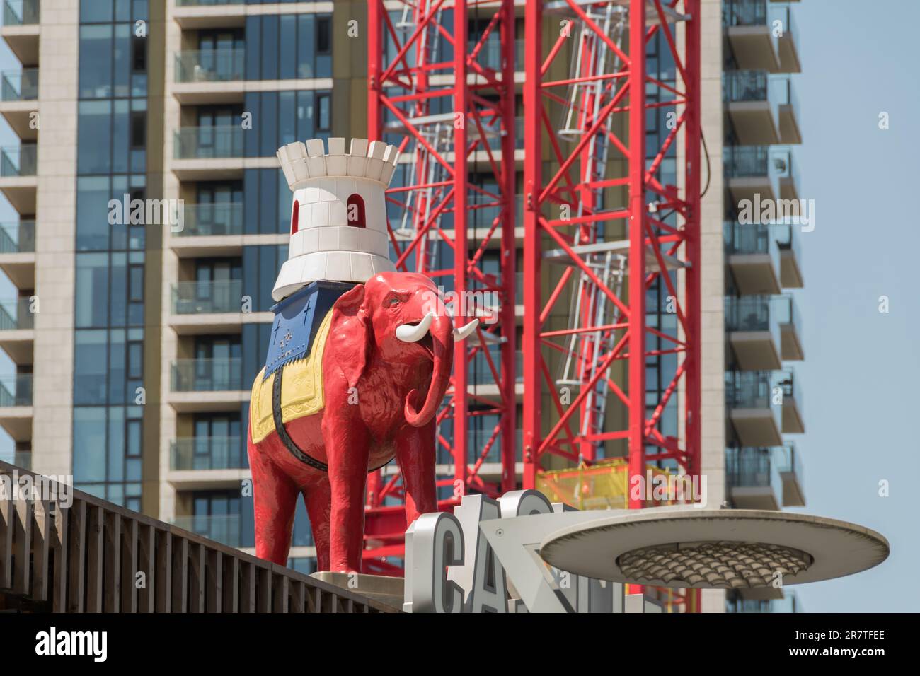The Elephant and Castle statue, Elephant Road, Southwark, London, SE17