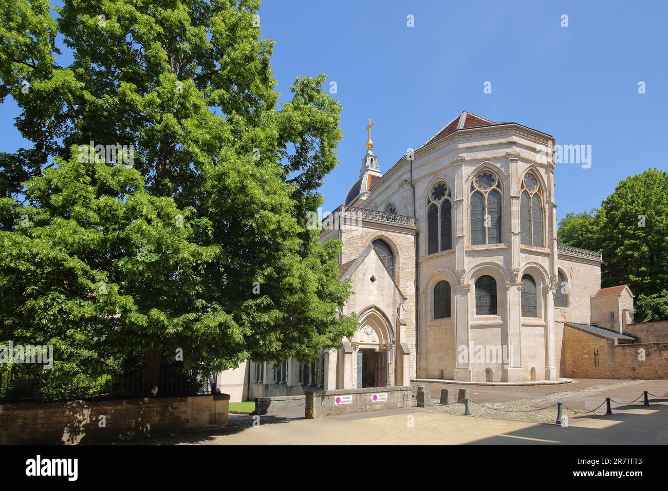 Romanesque St-Jean Cathedral, Saint John's Church, Saint, Besancon, Doubs, France Stock Photo