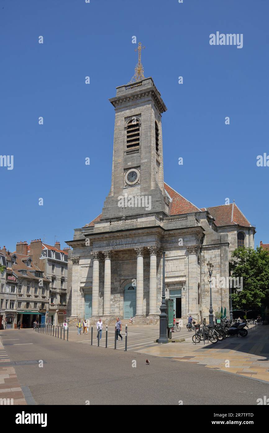 St-Pierre Cathedral built in 1785 on Place du 8 Septembre, Saint, Peter, Besancon, Doubs, France Stock Photo