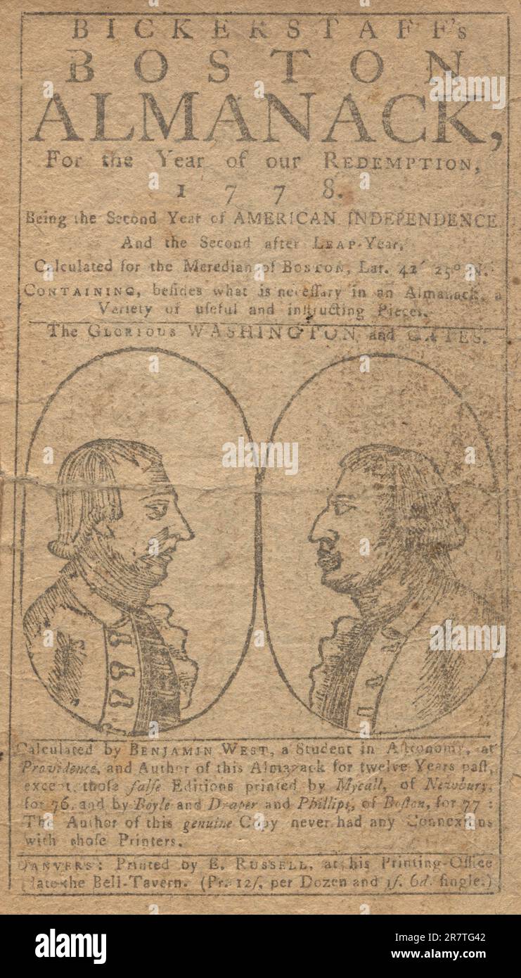 Washington and Horatio Gates 1777 Stock Photo Alamy