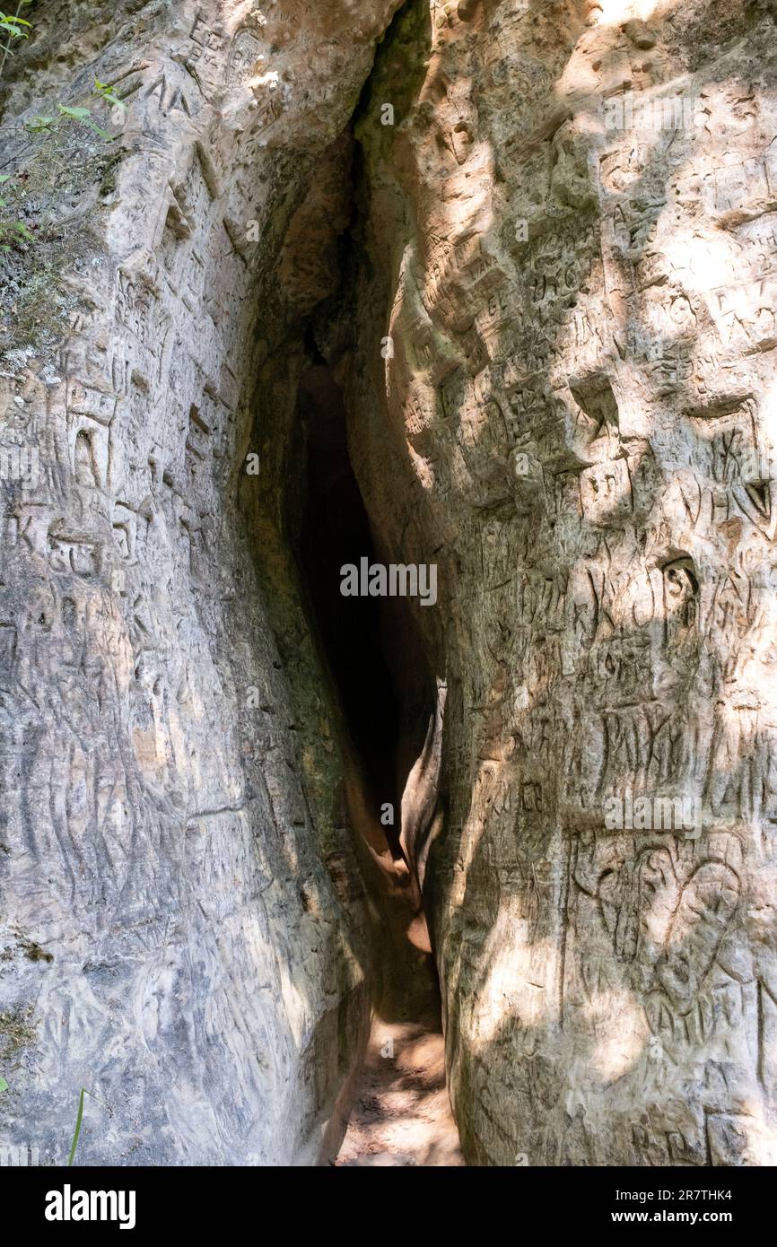 Māras kambari (caves) is a naturally formed cave system on the right