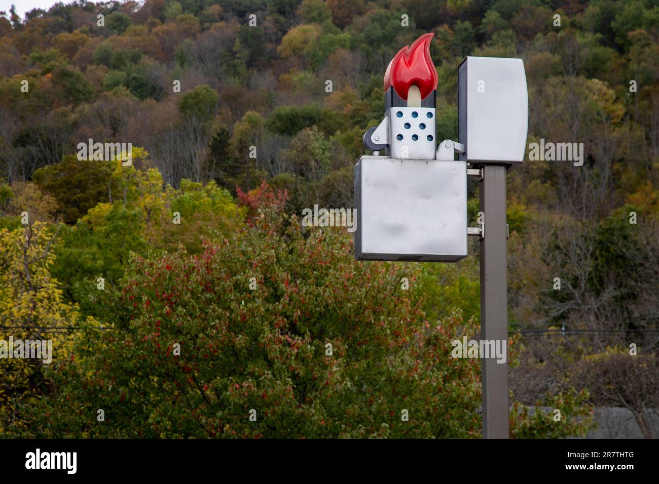 Bradford, Pennsylvania, The Zippo Case Museum showcases Zippo lighters