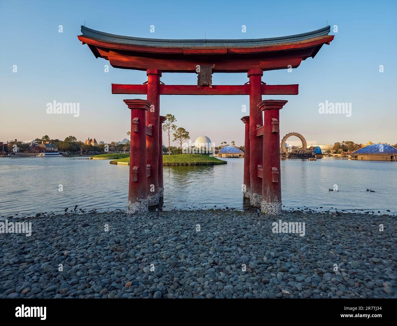 Traditional torii gate stands hi-res stock photography and images - Alamy