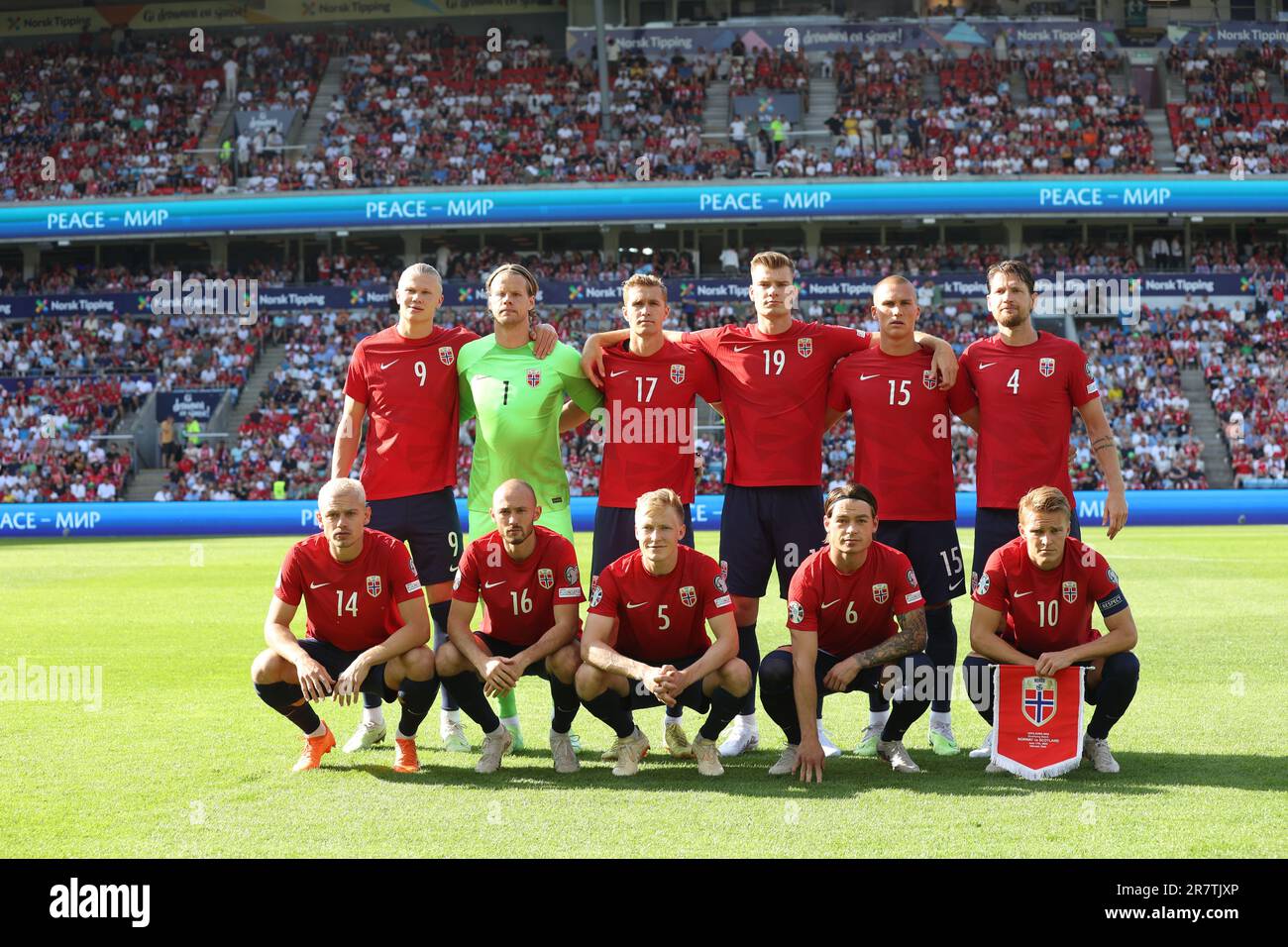 Oslo, Norway, 17th June 2023. Norwegian team for the UEFA Euro 2024