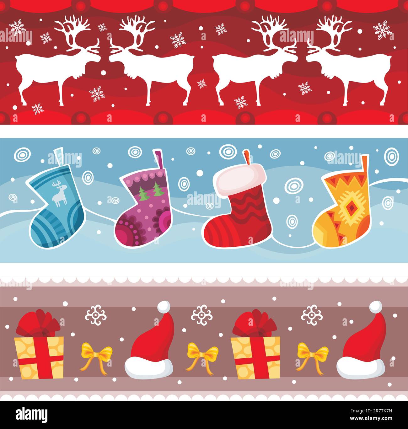vector illustration of a cute christmas card Stock Vector Image & Art ...