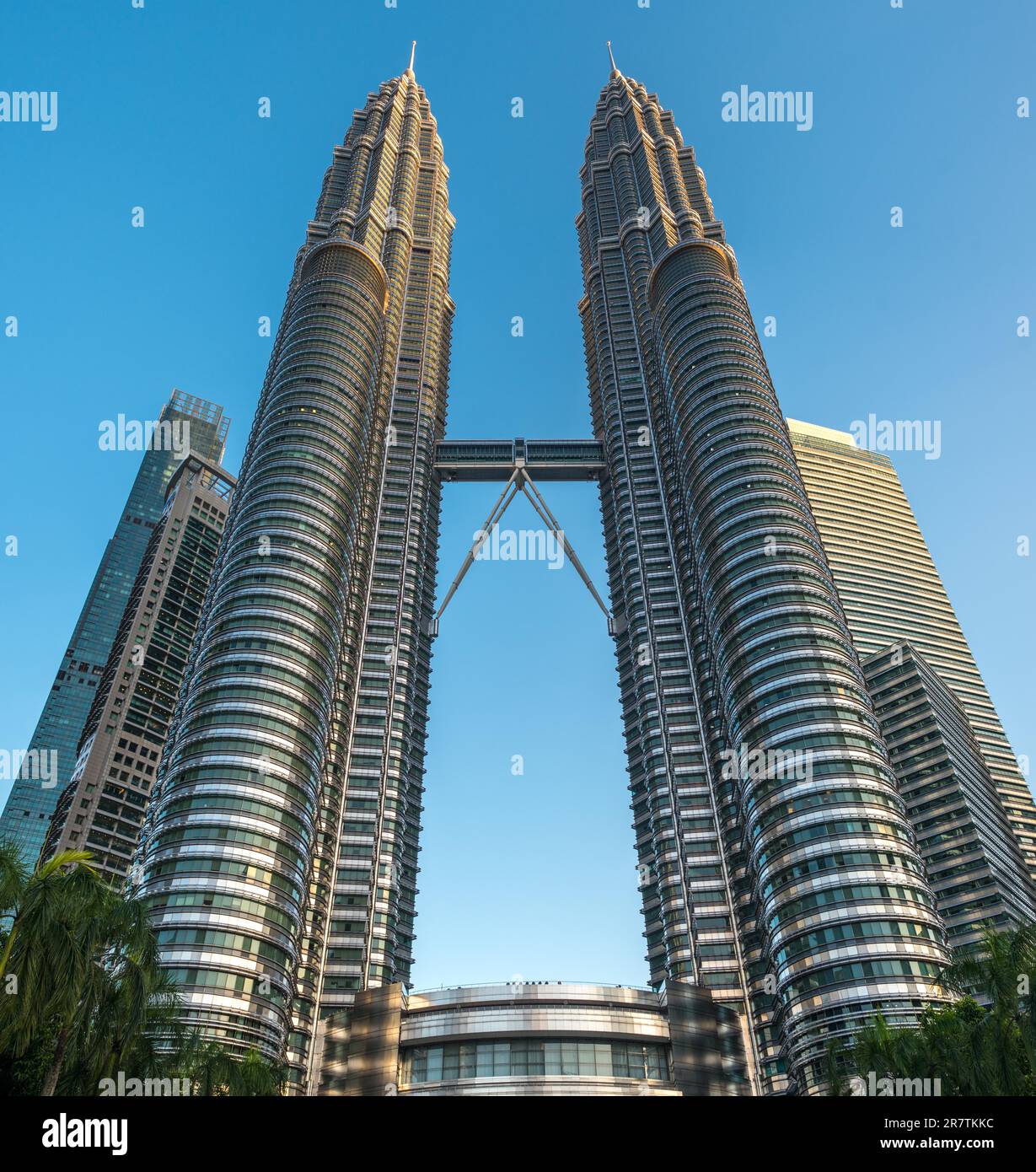 The Petronas Twin Towers are the main attraction and a landmark in capital of Malaysia, Kuala Lumpur Stock Photo