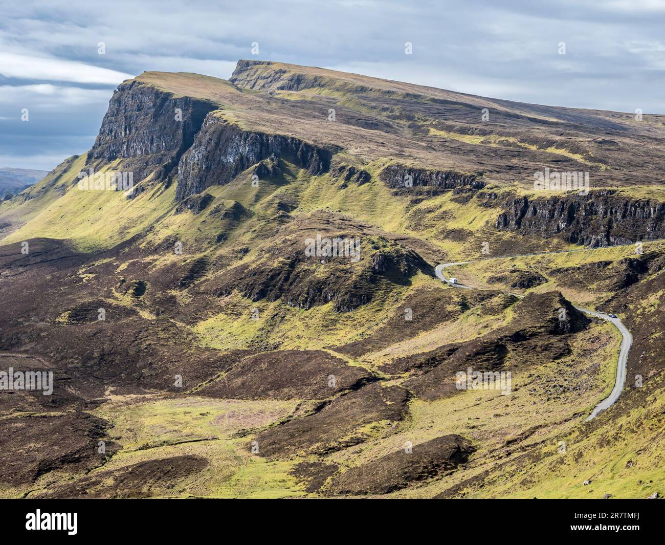 View of the Quiraing rock formations, Trotternish peninsula, Isle of Skye, Scotland, UK Stock Photo