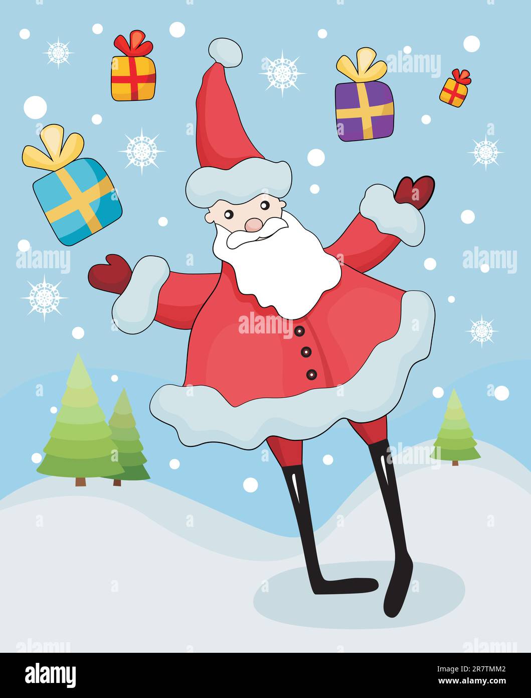 vector illustration of a christmas card Stock Vector Image & Art - Alamy