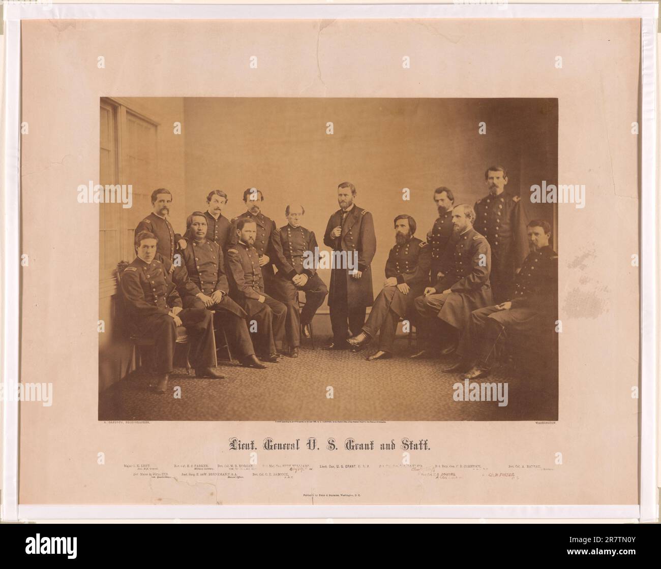 Ulysses S. Grant and Staff 1865 Stock Photo