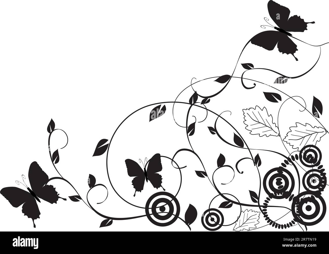 Vector illustration of a floral card Stock Vector Image & Art - Alamy