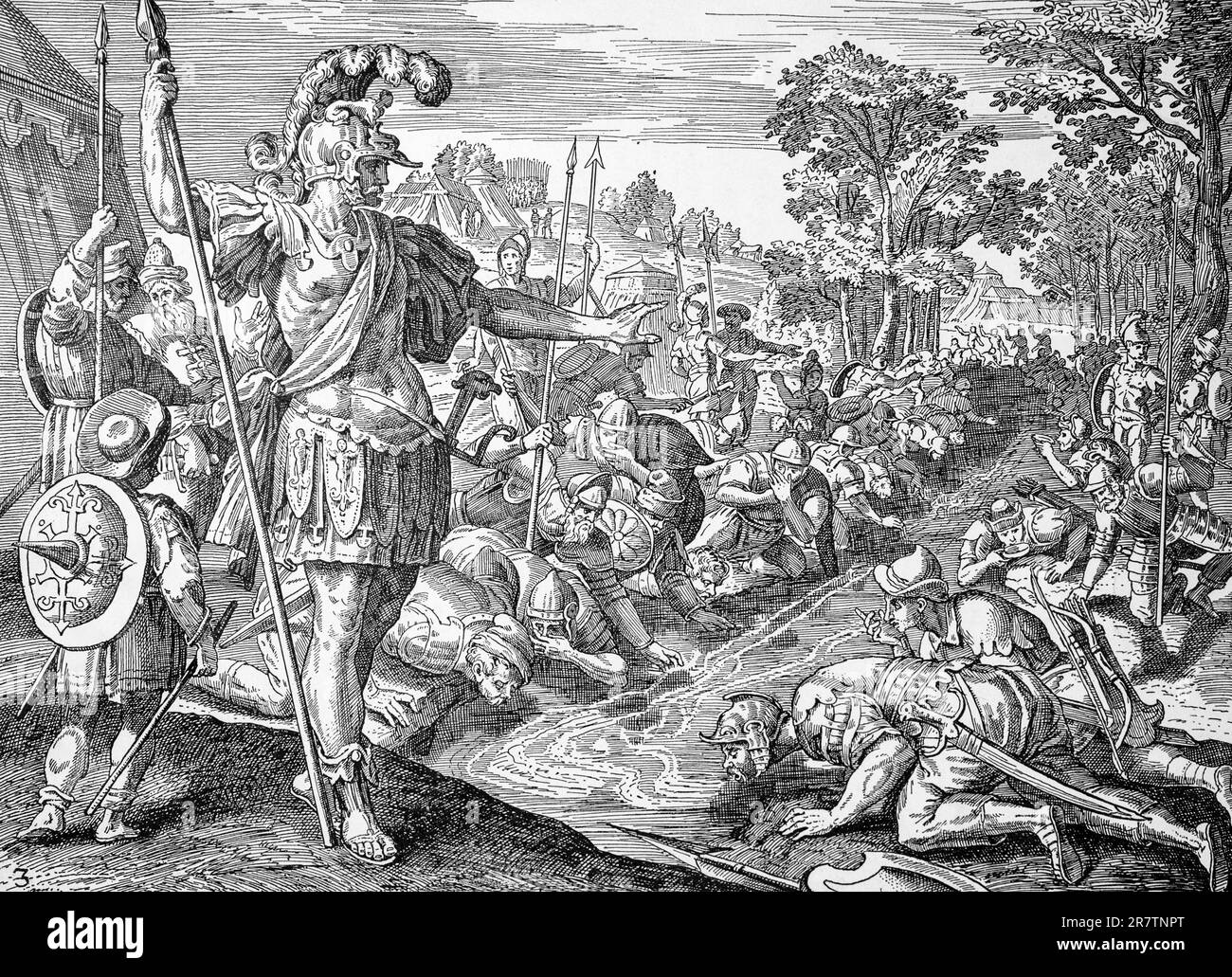 Gideon's Selection of the Fighters, Book of Judges, Chapter 7, Verses 17, Old Testament, Bible