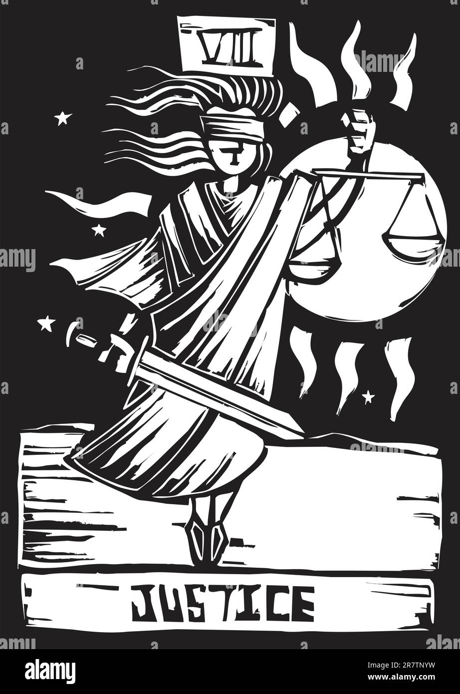 Tarot card justice Black and White Stock Photos & Images Alamy
