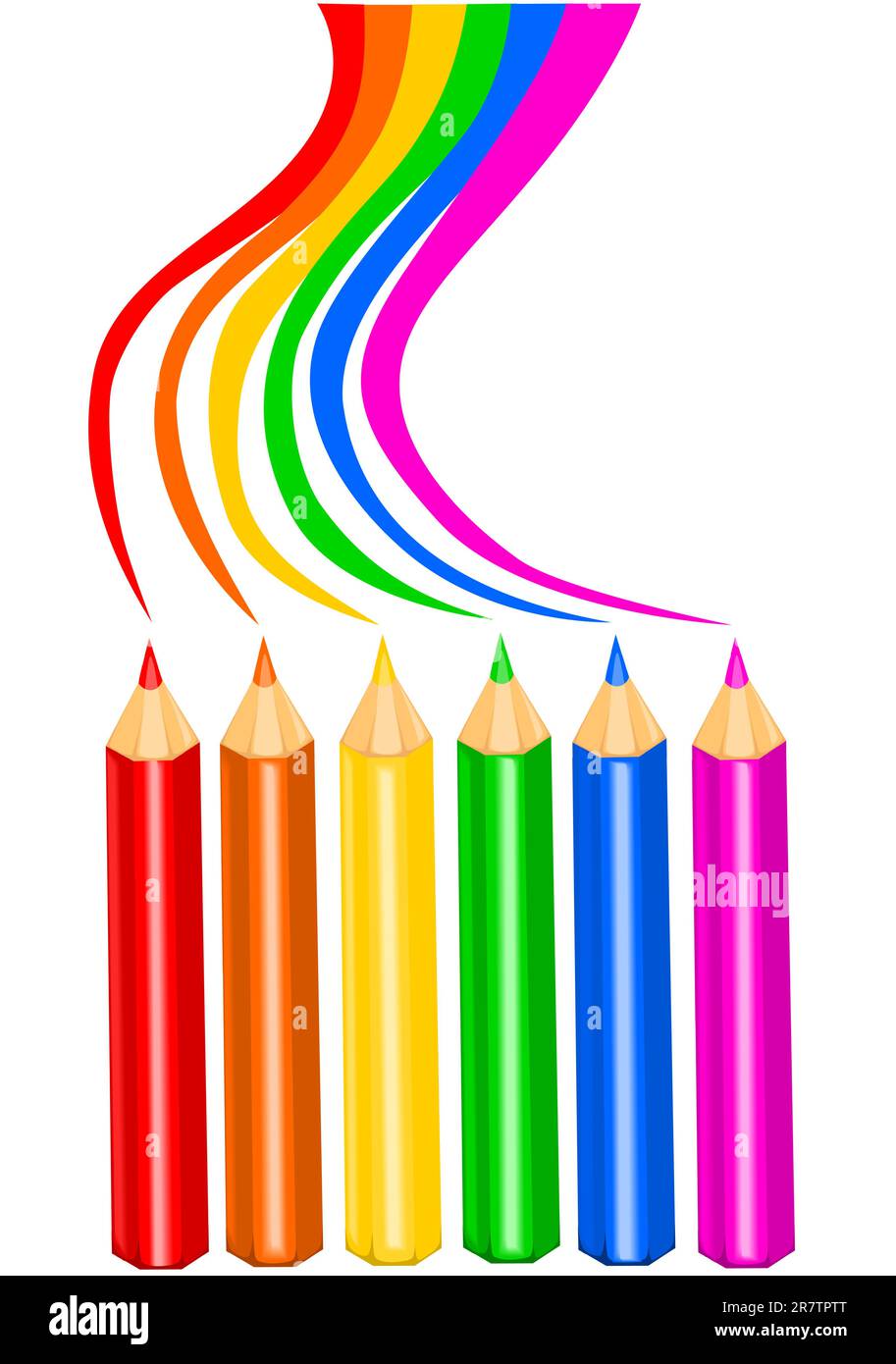 Pencil Cliparts, Colorful Pencils Clip art, Rainbow Pencils Clipart